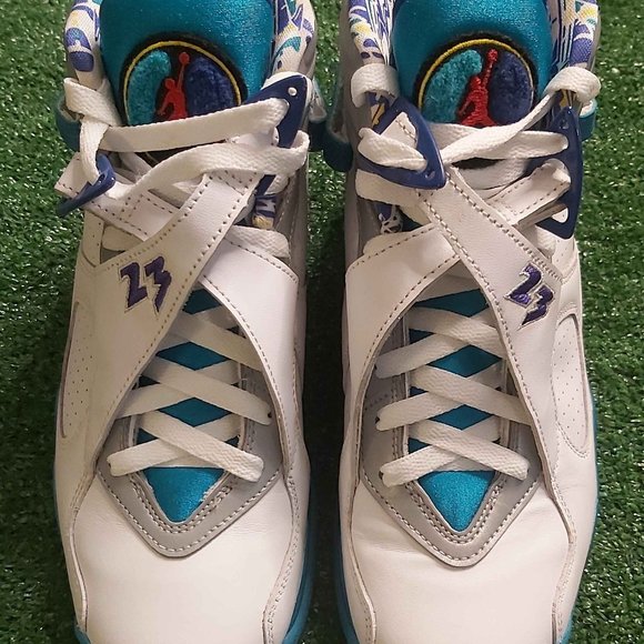 AIR JORDAN 8 RETRO "WHITE AQUA" 2019 - Picture 3 of 7